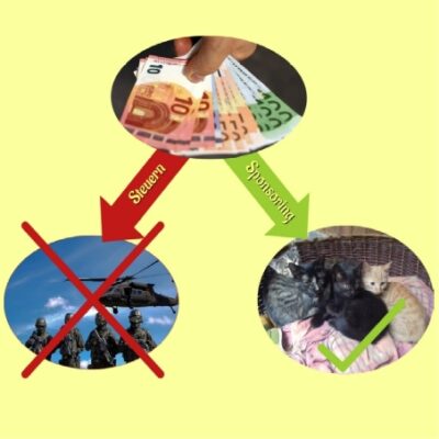 Statt Steuern zu bezahlen für Kriegsmaschinerie, lieber für naturbelassenen Tierschutz sponsern und von der Steuer absetzen