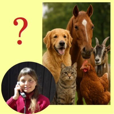 Jenni Starke berät zur Tiergesundheit für Hunde, Katzen, Hühner, Pferde und Ziegen am Telefon.